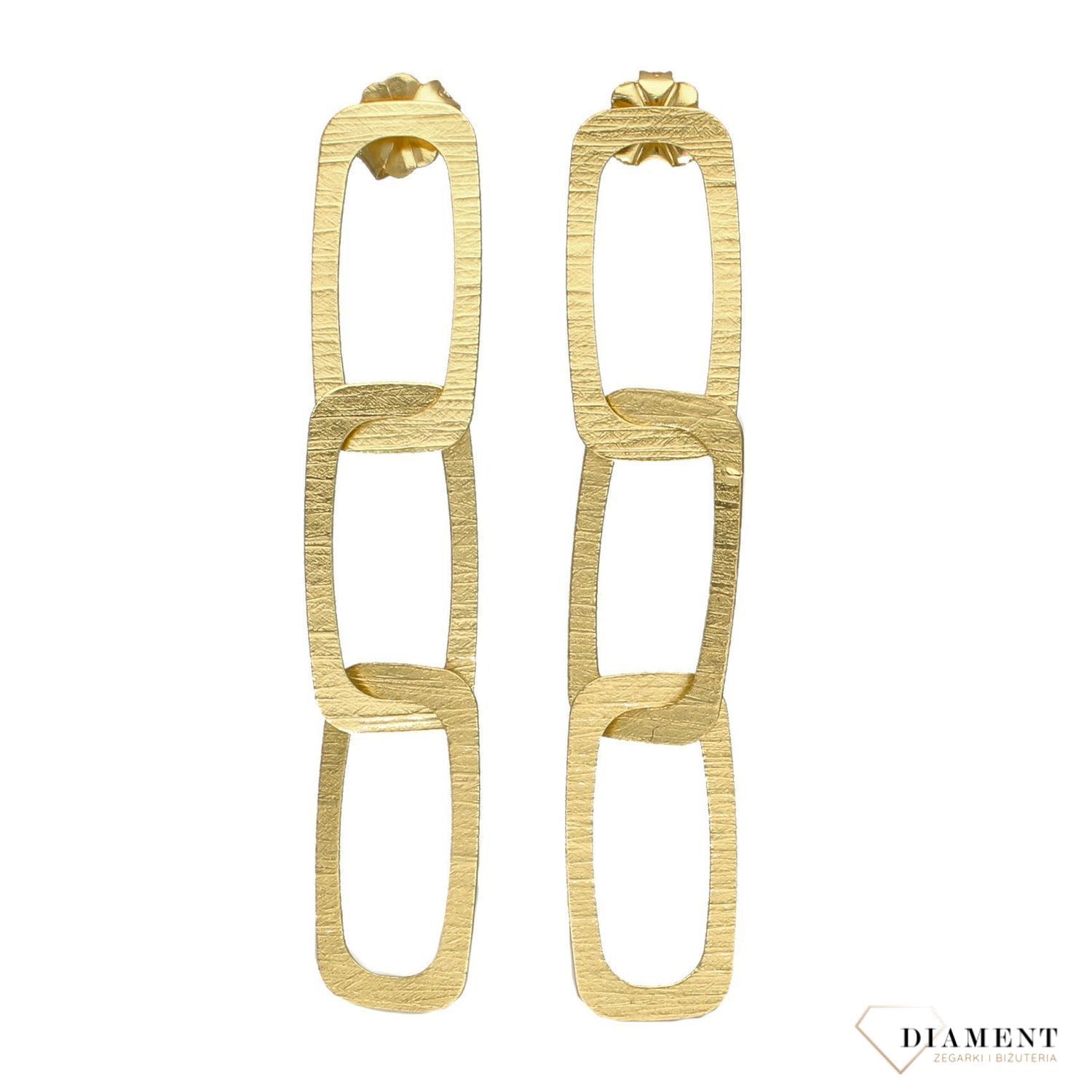 Długie kolczyki srebrne pozłacane wiszące prostokąty OR AQ Z4180061.jpg